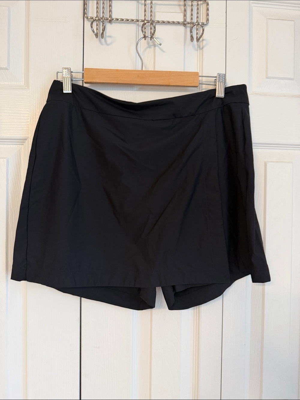 SPANX Black Athletic Skort with Built-In Shorts